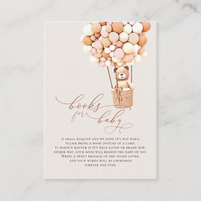 Cartão de Enclosure de Livros de Bebês de Urso Cas (Frente)