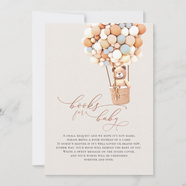 Cartão de Enclosure de Livros de Bebês de Urso Cas (Frente)