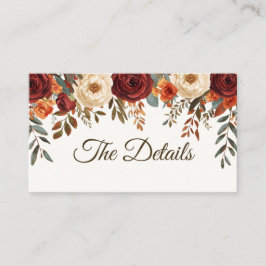 Cartão de Enclosure para Casamento de Outono Rústi