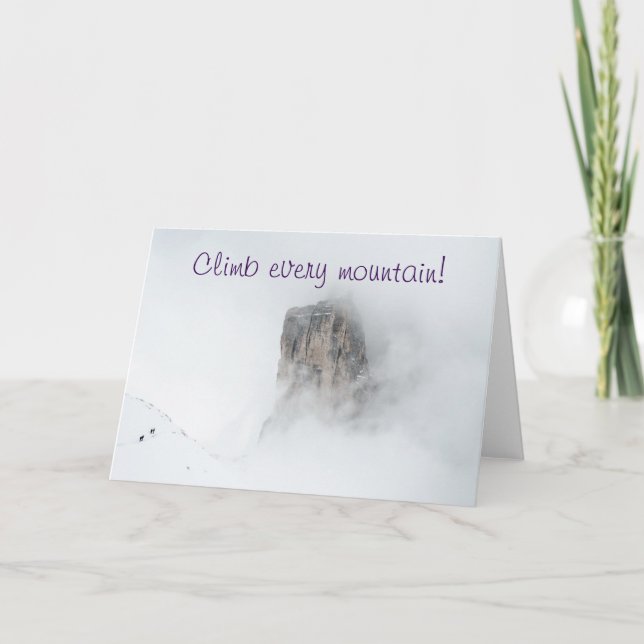 Cartão de encorajamento com alpinistas (Frente)