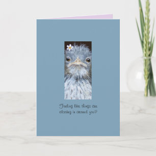 cartão de encorajamento de aves doces