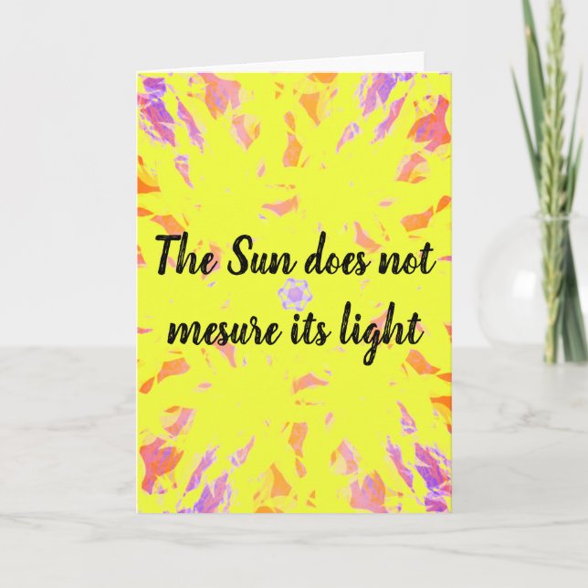 Cartão de Encorajamento e Cartão Inspiracional (Frente)