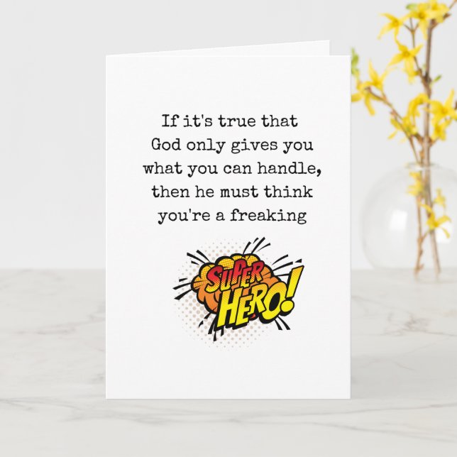 Cartão de encorajamento e suporte (Flor Amarela)