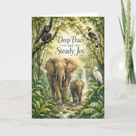 Cartão de Encorajamento Elefante Paz Profunda Aleg