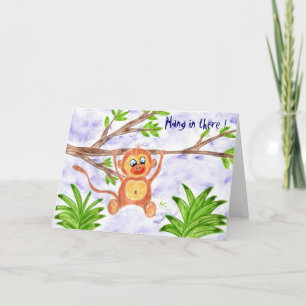 Cartão de encorajamento para macacos-selva