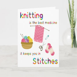 Cartão de Encorajamento para Tricô