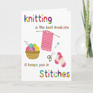 Cartão de Encorajamento para Tricô