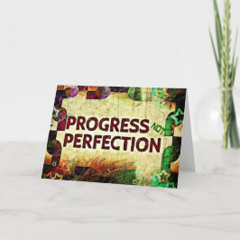 Cartão de Encorajamento - Progresso Não Perfeição