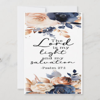 Cartão De Encorajamento Psalms 27:1