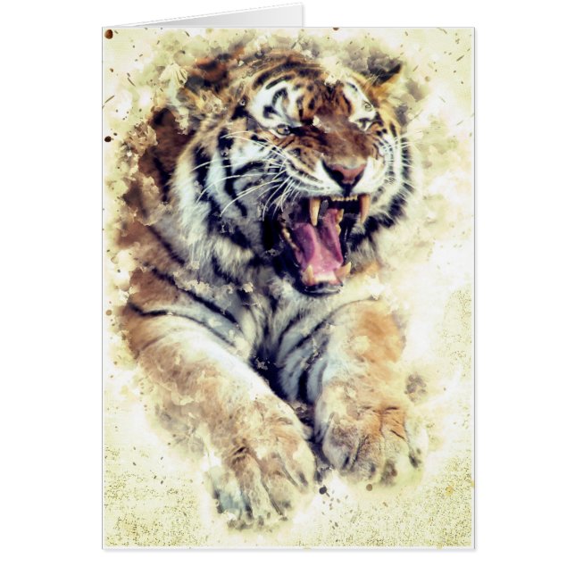 Cartão de Encorajamento Tiger (Frente)