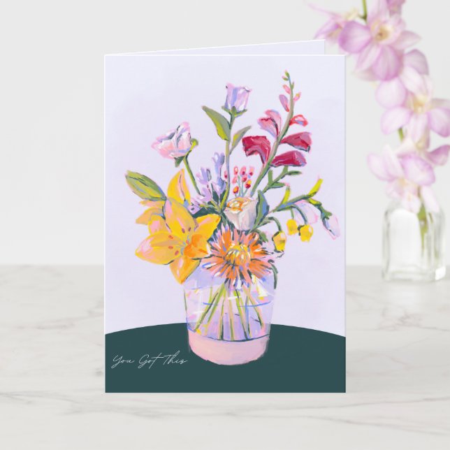 Cartão de Encorajamento Você Consegue (Orquídea)