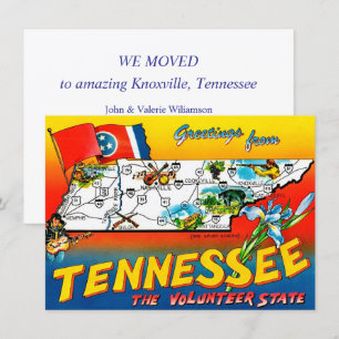 Cartão de Endereço de Mudança Colorido do Tennesse