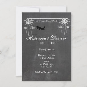 Cartão de Ensaios de Casamento de Destino de Palme