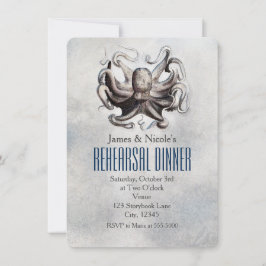 Cartão de Ensaios de Casamento de Praia com Polvo 