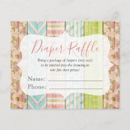 Cartão de Entrada para Sorteio de Fraldas Chá de B