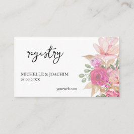 Cartão de Envio com Arte Floral em Aquarela Elegan