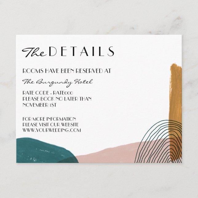 Cartão de Envio com Detalhes de Aquarela Abstrata (Frente)