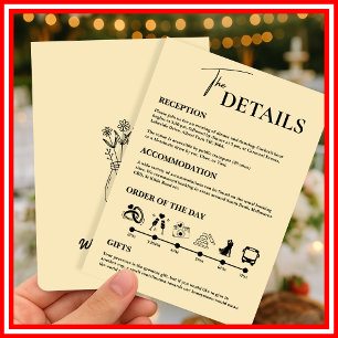 Cartão de Envio da Ordem de Eventos do Casamento A