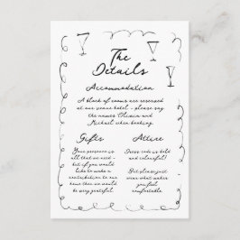 Cartão de Envio de Detalhes Desenhado à Mão Capric