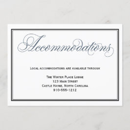 Cartão de Envio de Informações de Hospedagem de Ca