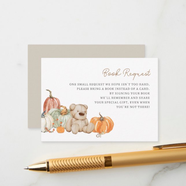 Cartão de Envio de Livros e Brinquedos de Abóbora  (Frente/Verso In Situ)