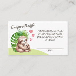 Cartão de Envio de Rifas de Fraldas de Mãe e Bebê 