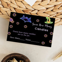 Cartão de Envio do Jogo de Adivinhação do Hallowee