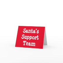 Cartão de Equipe de Apoio do Papai Noel