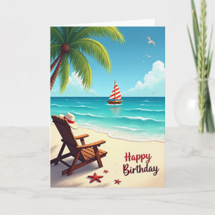 Cartão de Escape de Aniversário Tropical