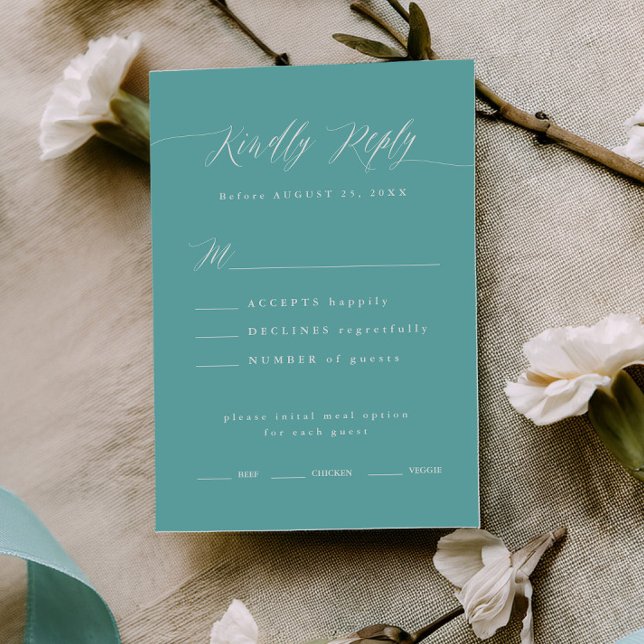 Cartão de Escolha de Menu de RSVP Caixa de Present (Criador carregado)