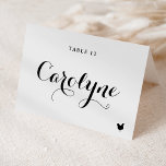 Cartão de Escolha de Refeição de Casamento com Fra<br><div class="desc">Eleve a sua recepção de casamento com nossos belos cartões de lugar de casamento personalizáveis, projetados para adicionar um toque pessoal ao seu dia especial. Eles apresentam caligrafia preta moderna e um acento de coração. Adicione os nomes dos seus convidados, a opção de refeição, a data do casamento ou uma...</div>