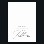 Cartão de Escolta de Caligrafia Moderna Minimalist<br><div class="desc">Personalize o seu casamento com este cartão de lugar de acompanhante moderno e na moda e impresso. * OBSERVE: as placas são impressas em formato plano e exigem pontuação (dobragem) no centro. Para obter melhores resultados, a pontuação pode ser fornecida pelo compro de impressão local. Quando dobradas, as placas são...</div>