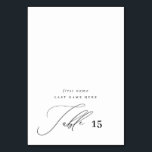 Cartão de Escolta de Caligrafia Moderna Minimalist<br><div class="desc">Personalize o seu casamento com este cartão de lugar de acompanhante moderno e na moda e impresso. * OBSERVE: as placas são impressas em formato plano e exigem pontuação (dobragem) no centro. Para obter melhores resultados, a pontuação pode ser fornecida pelo compro de impressão local. Quando dobradas, as placas são...</div>