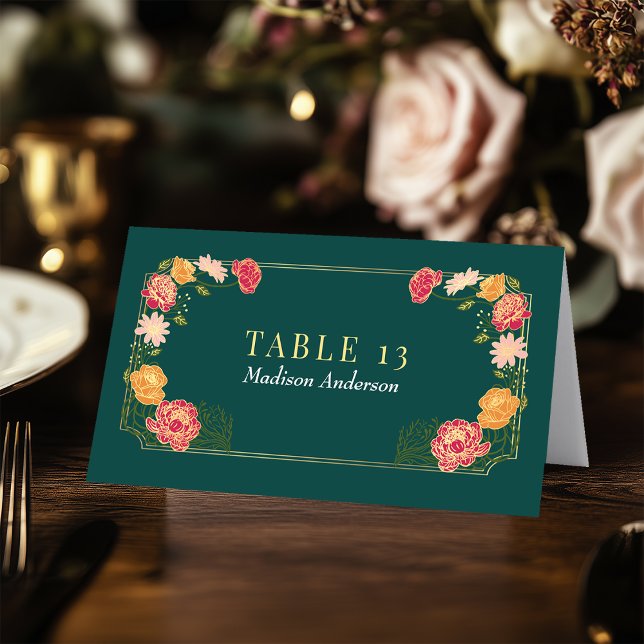 Cartão de Escolta de Casamento de Jardim Encantado (Criador carregado)