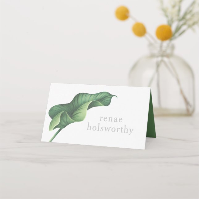 Cartão de escolta tropical, casamento tropical (Verso)