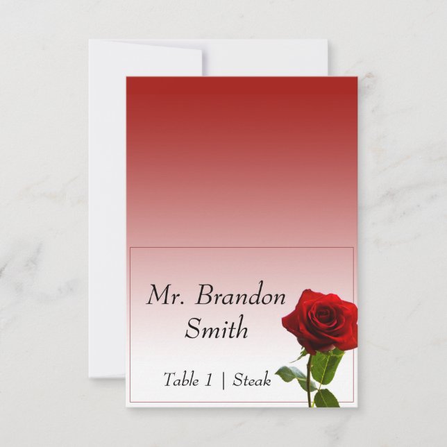 Cartão de Escort de Casamento de Fairytale (Frente)