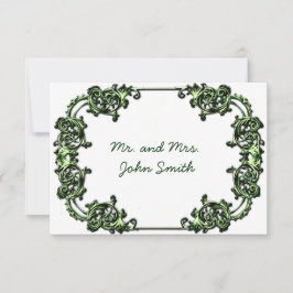 CARTÃO DE ESCORTE DE CASAMENTO VINTAGE CLASSY