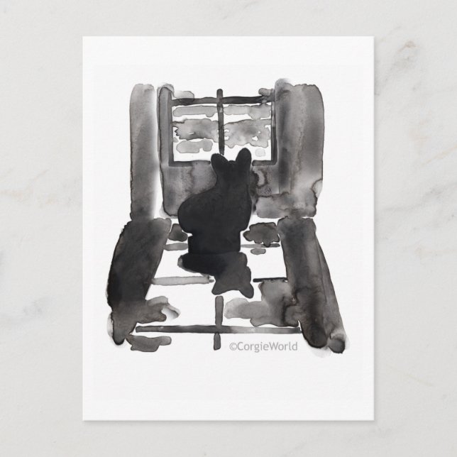 Cartão de espera do Corgi (Frente)
