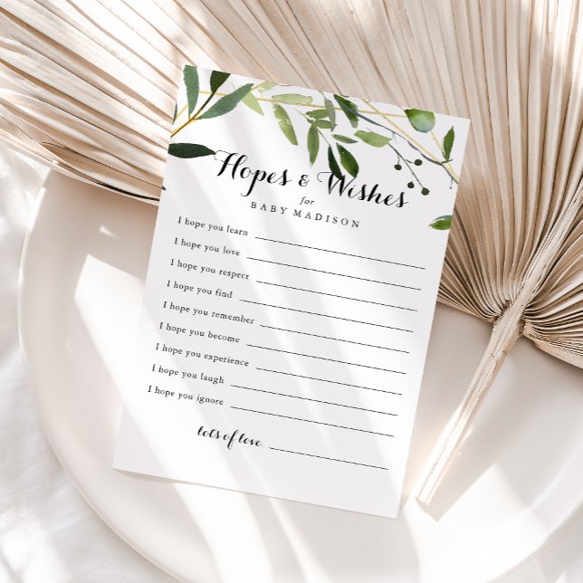 Cartão de Esperanças e Desejos para Chás de Bebê V (Criador carregado)