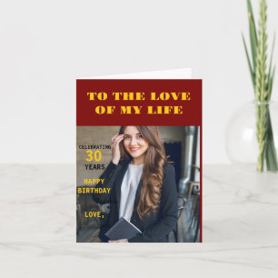 Cartão de esposa de amor de aniversário feliz pers