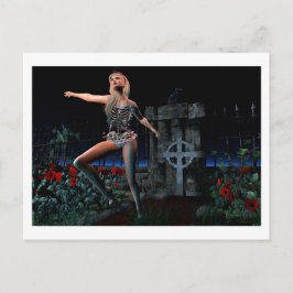 Cartão de esqueleto da menina