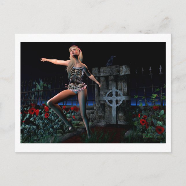 Cartão de esqueleto da menina (Frente)