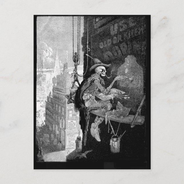 Cartão de esqueleto da propaganda (Frente)