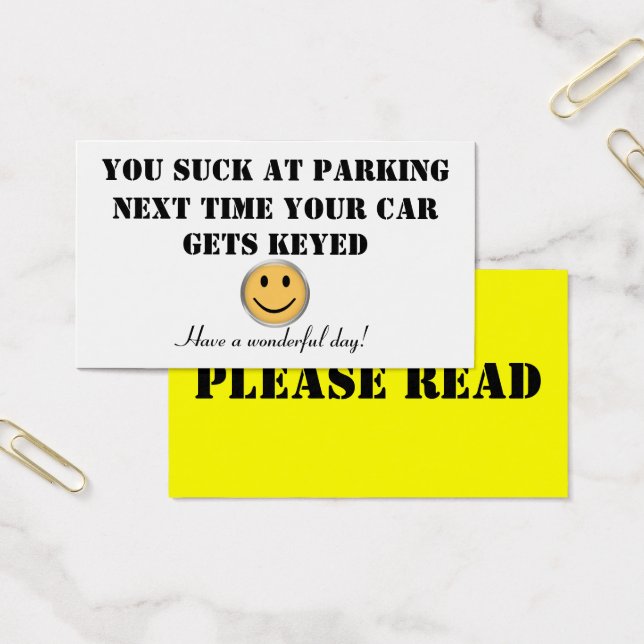 Cartão de estacionamento personalizado (Escritótio)