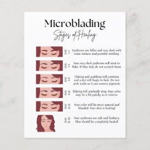 Cartão de Estágios de Cura de Microblading – Dupla