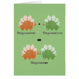 Cartão de estegossauro engraçado personalizável