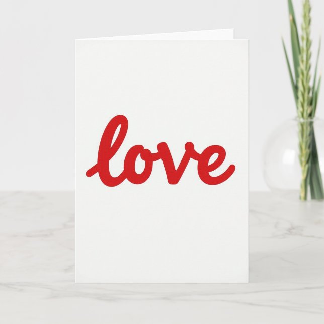 Cartão de Estilo Minimalista de Amor (Frente)