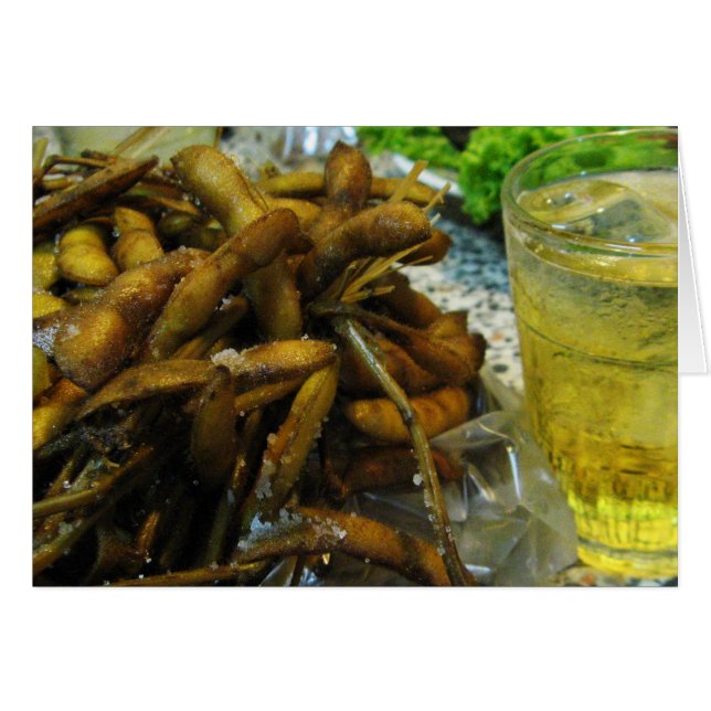 Cartão de Estilo Tailandês Edamame (Frente Horizontal)