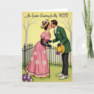 Cartão de Estilo Vintage Beijo de Querido