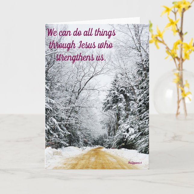 Cartão de estrada de inverno (Flor Amarela)